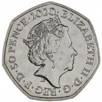 Монета Великобритания 50 пенсов 2020 Выход Великобритании из Европейского союза