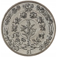 Монета Британские Виргинские острова 1 доллар 2017 Цветы любви