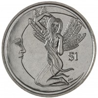Монета Британские Виргинские острова 1 доллар 2012 Луна