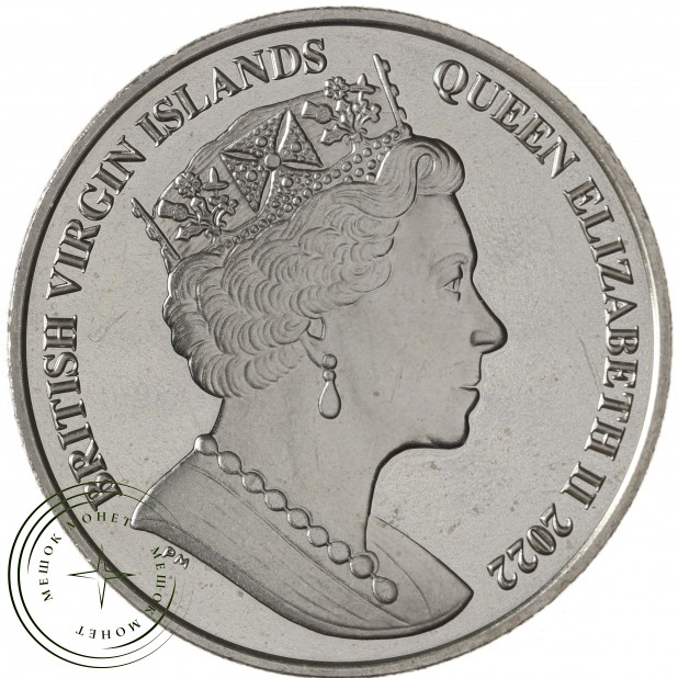 Британские Виргинские острова 1 доллар 2022 75 лет последней монете Идущая Свобода