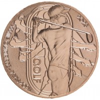 Монета Франция 1/4 евро 2023 XXXIII летние Олимпийские игры в Париже 2024 - Гольф