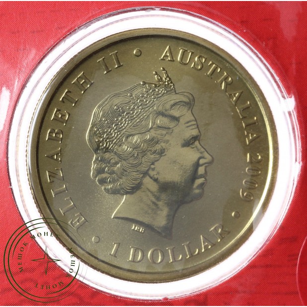 Австралия 1 доллар 2009 200 лет почте в буклете
