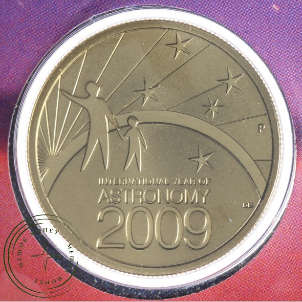 Австралия 1 доллар 2009 Международный год астрономии в буклете