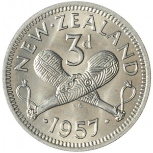 Новая Зеландия 3 пенса 1957