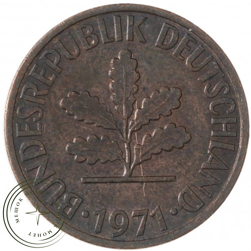 Германия 2 пфеннига 1971 D — 937041243