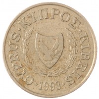 Монета Кипр 5 центов 1993