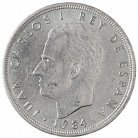 Монета Испания 5 песет 1984