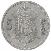 Монета Испания 5 песет 1983