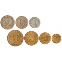 Набор из 7 монет Тувинской Народной Республики 1934