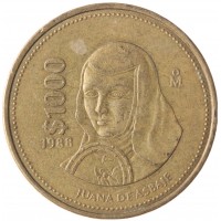 Мексика 1000 песо 1988