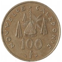 Монета Новая Каледония 100 франков 1997