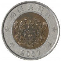 Монета Гана 1 седи 2007