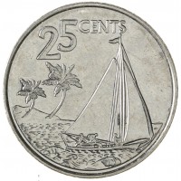 Монета Багамские острова 25 центов 2015