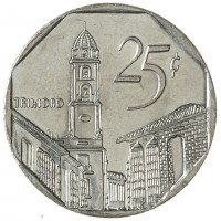 Монета Куба 25 сентаво 2006