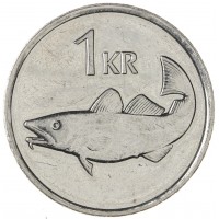 Монета Исландия 1 крона 2011