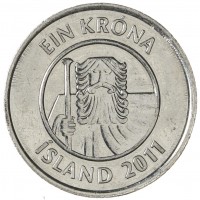 Исландия 1 крона 2011