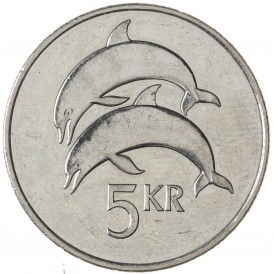 Монета Исландия 5 крон 2008
