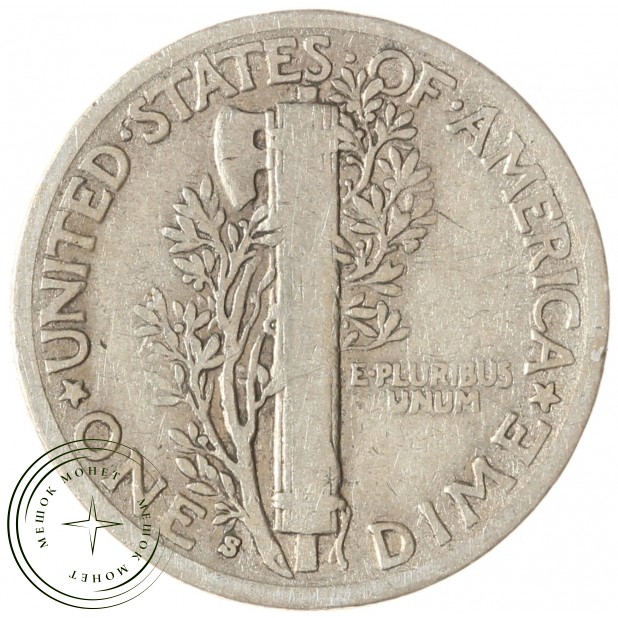 США 1 дайм 1937 S