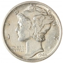 Монета США 1 дайм 1944