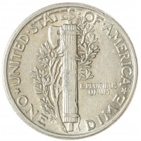 Монета США 1 дайм 1944