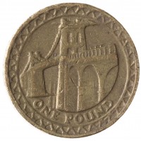 Монета Великобритания Копия - Перепутка 1 фунт 2004 Менайский мост - Уэльс 