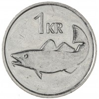 Монета Исландия 1 крона 2011