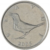 Монета Хорватия 1 куна 2005