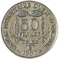 Монета Западная Африка 50 франков 1997
