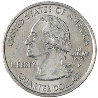 Монета США 25 центов 2008 Аляска Р