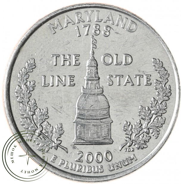 США 25 центов 2000 Мэриленд Р