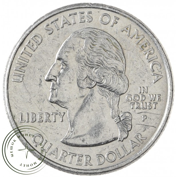 США 25 центов 2001 Род-Айленд Р