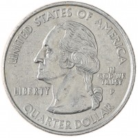 Монета США 25 центов 2000 Южная Каролина Р