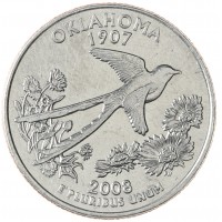 США 25 центов 2008 Оклахома D