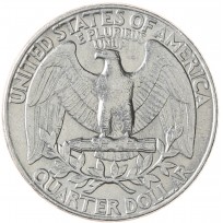 Монета США 25 центов 1989 D