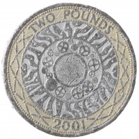 Монета Великобритания 2 фунта 2001