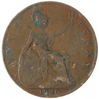 Монета Великобритания 1 пенни 1920