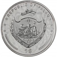 Монета Палау 1 доллар 2008 Королевский ангел