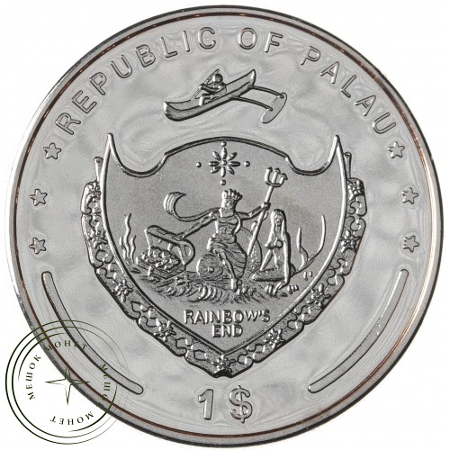 Палау 1 доллар 2008 Вымирающие виды - Осетр — 937045809
