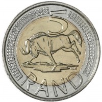 Монета ЮАР 5 рандов 2022