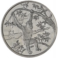 Монета Сьерра-Леоне 1 доллар 2006 Животные - Шимпанзе