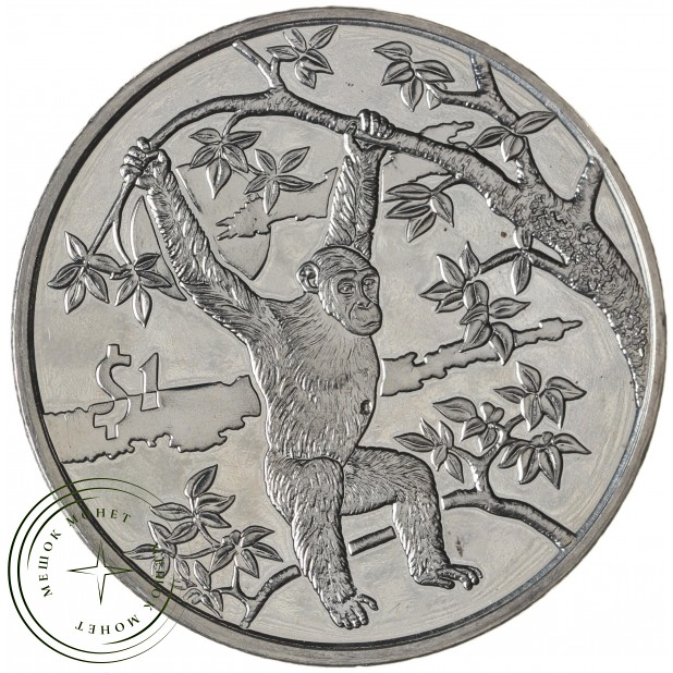 Сьерра-Леоне 1 доллар 2006 Животные - Шимпанзе