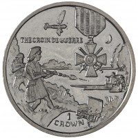 Монета Остров Мэн 1 крона 2004 Награды - Французский крест