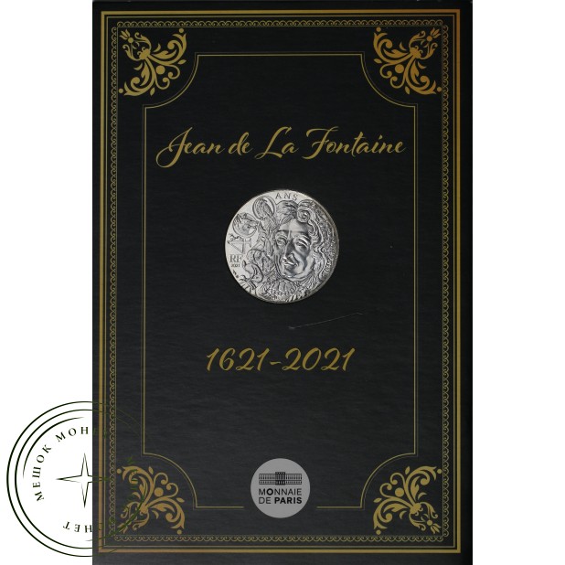 Франция 10 евро 2021 400 лет со дня рождения Жана де Лафонтена