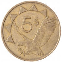 Монета Намибия 5 долларов 1993