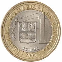 Монета Венесуэла 1 боливар 2007