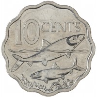 Монета Багамские острова 10 центов 2016