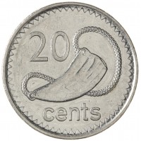 Монета Фиджи 20 центов 2010