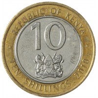 Монета Кения 10 шиллингов 2010