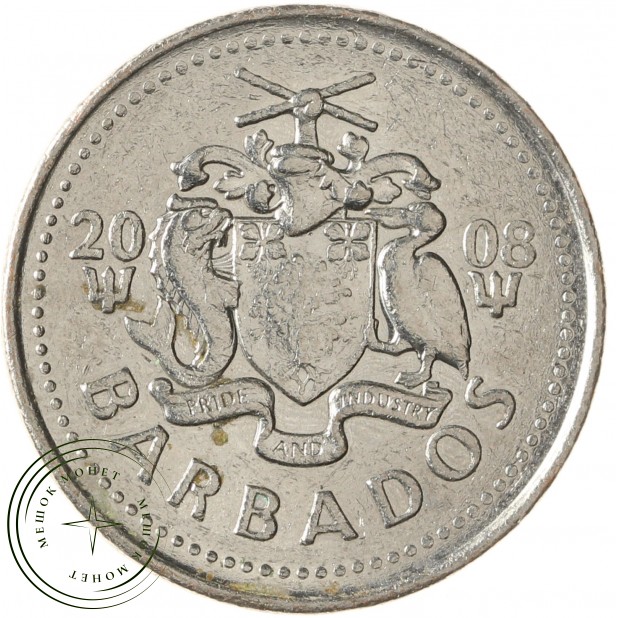 Барбадос 25 центов 2008