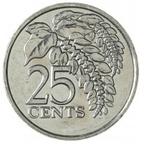 Монета Тринидад и Тобаго 25 центов 2008
